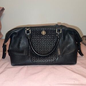 Tory Burch Bryant Quilted Satchel Bag - Black